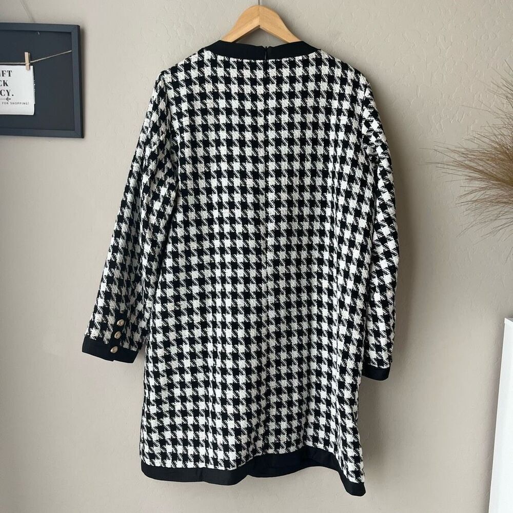 NEW Tuckernuck Pomander Place Tweed Coco‎ Houndstooth Mini Dress Black White XXL - Picture 5 of 8